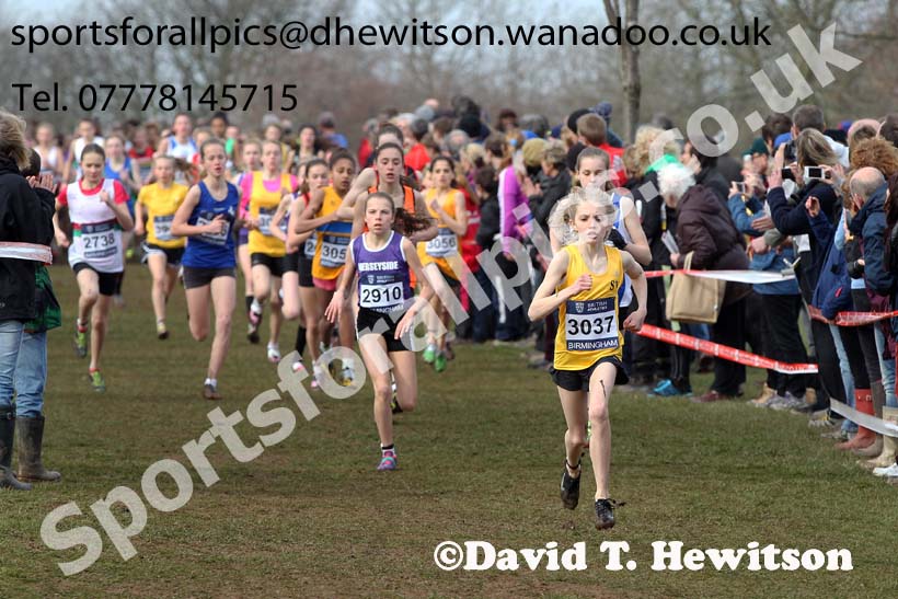 Under-13 girls Inter Counties Cross Country, Cofton Park, Birmingham. Photo: David T. Hewitson/Sports for All Pics